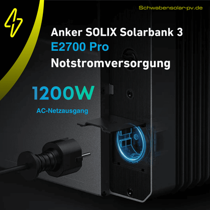 ANKER SOLIX Solarbank 3 E2700 Pro 2,69kWh inklusive Smart Meter