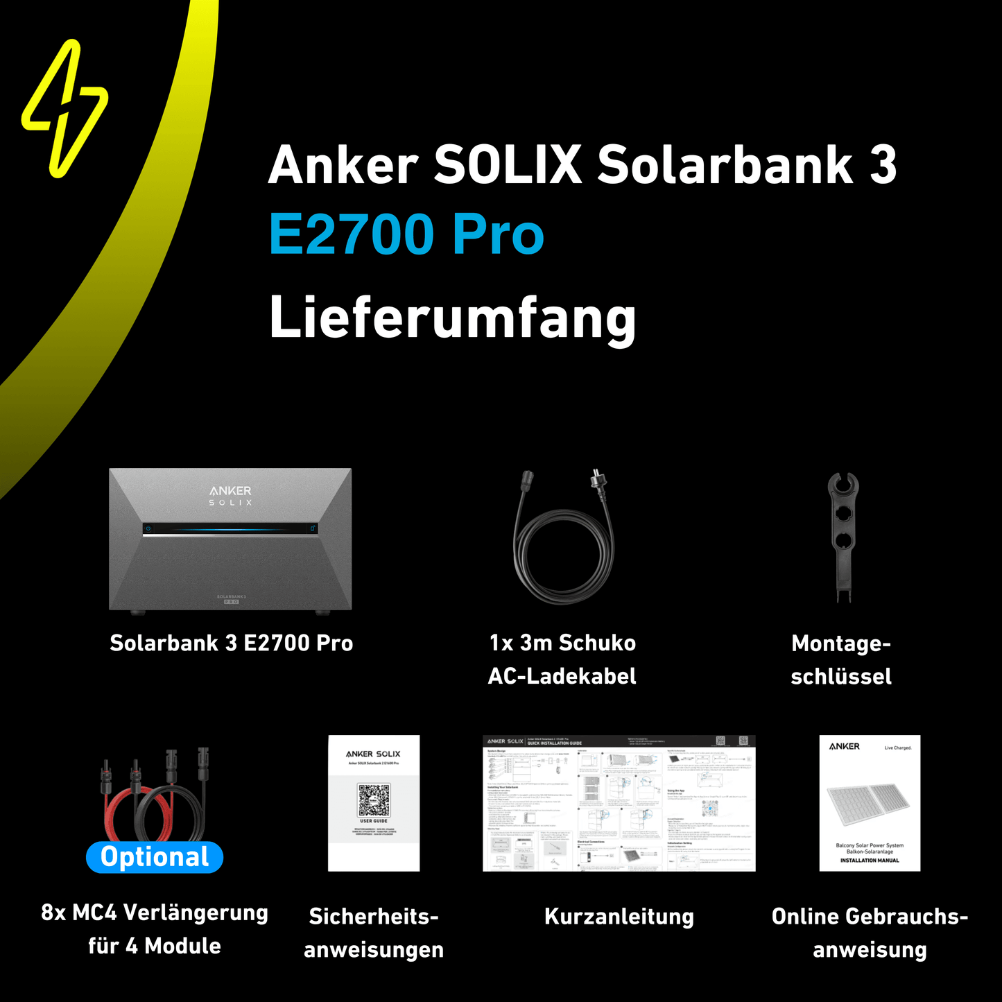 ANKER SOLIX Solarbank 3 E2700 Pro 2,69 kWh