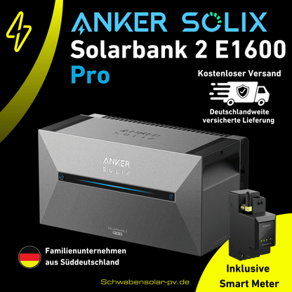 ANKER SOLIX Solarbank 2 E1600 Pro inklusive Smart Meter