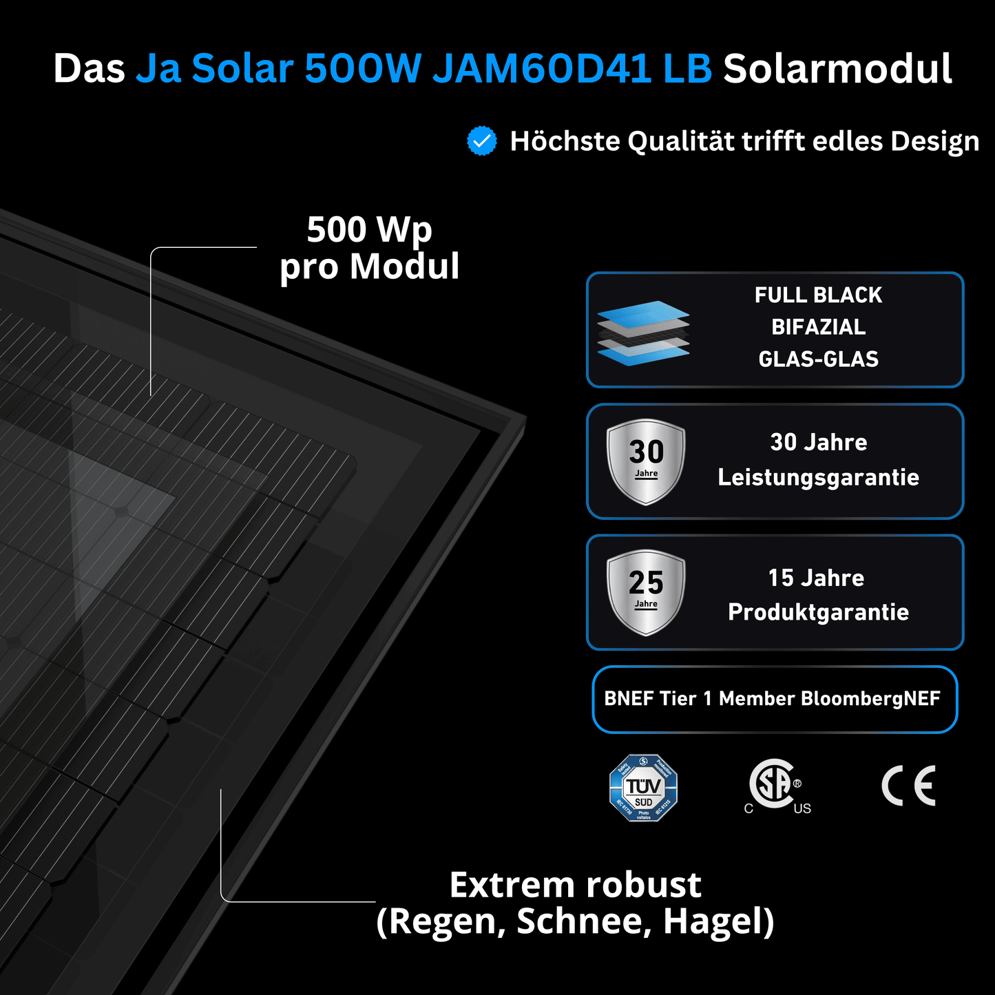 Schwabensolar Balkonkraftwerk 2000 Watt mit Anker SOLIX 3 E2700 Pro 2,69 kWh Speicher | Komplettset mit Flachdachhalterung