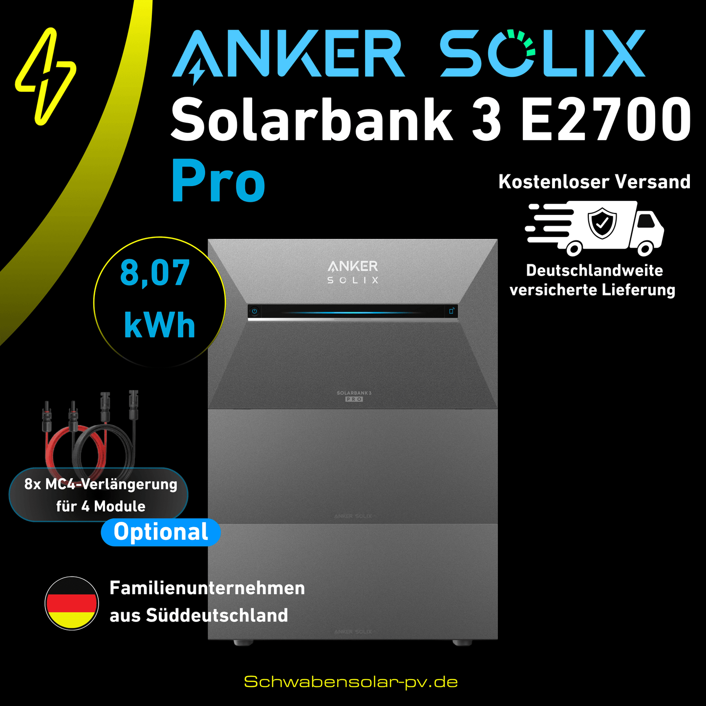 ANKER SOLIX Solarbank 3 E2700 Pro 8,07 kWh
