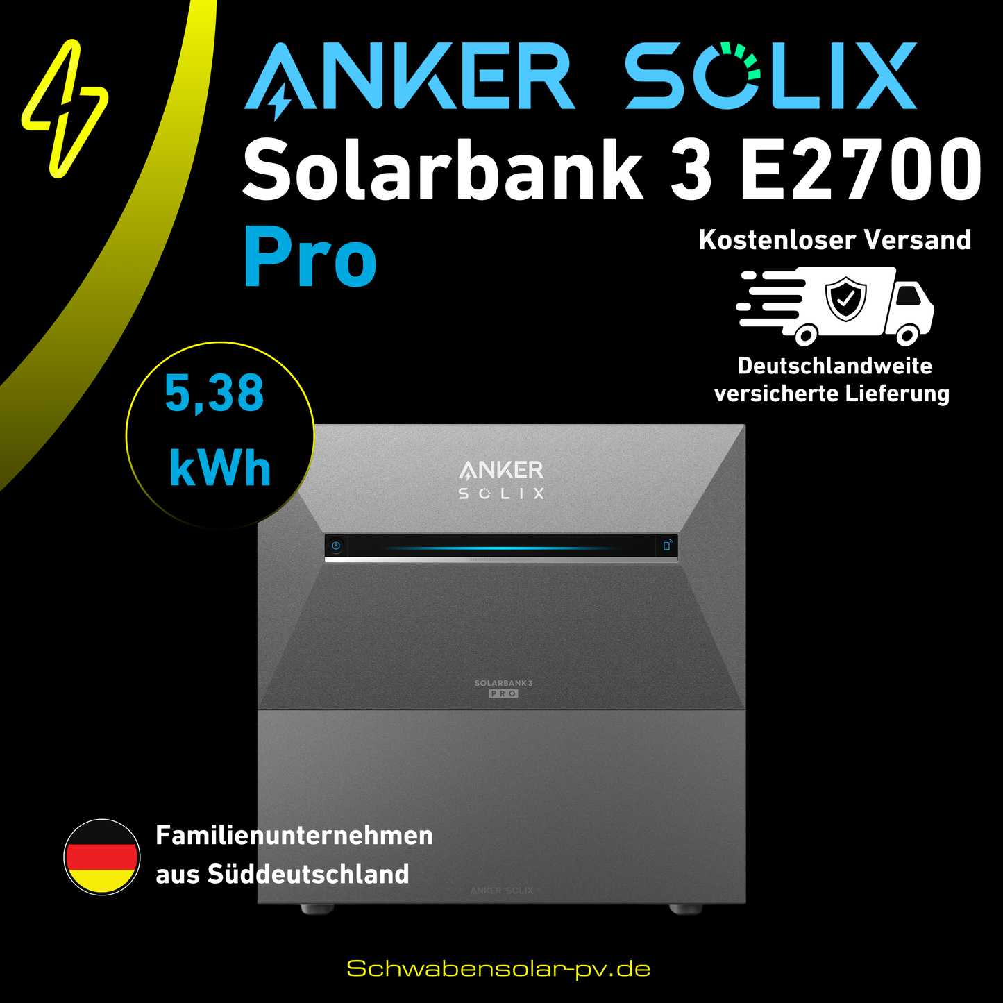 Anker SOLIX Solarbank 3 E2700 Pro + BP2700 Erweiterungsbatterie 5,38 kWh